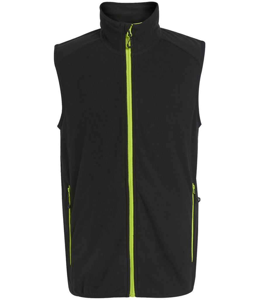 Regatta Navigate Fleece Bodywarmer - Black/Lime Green