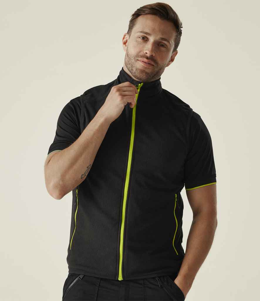 Regatta Navigate Fleece Bodywarmer - Black/Lime Green