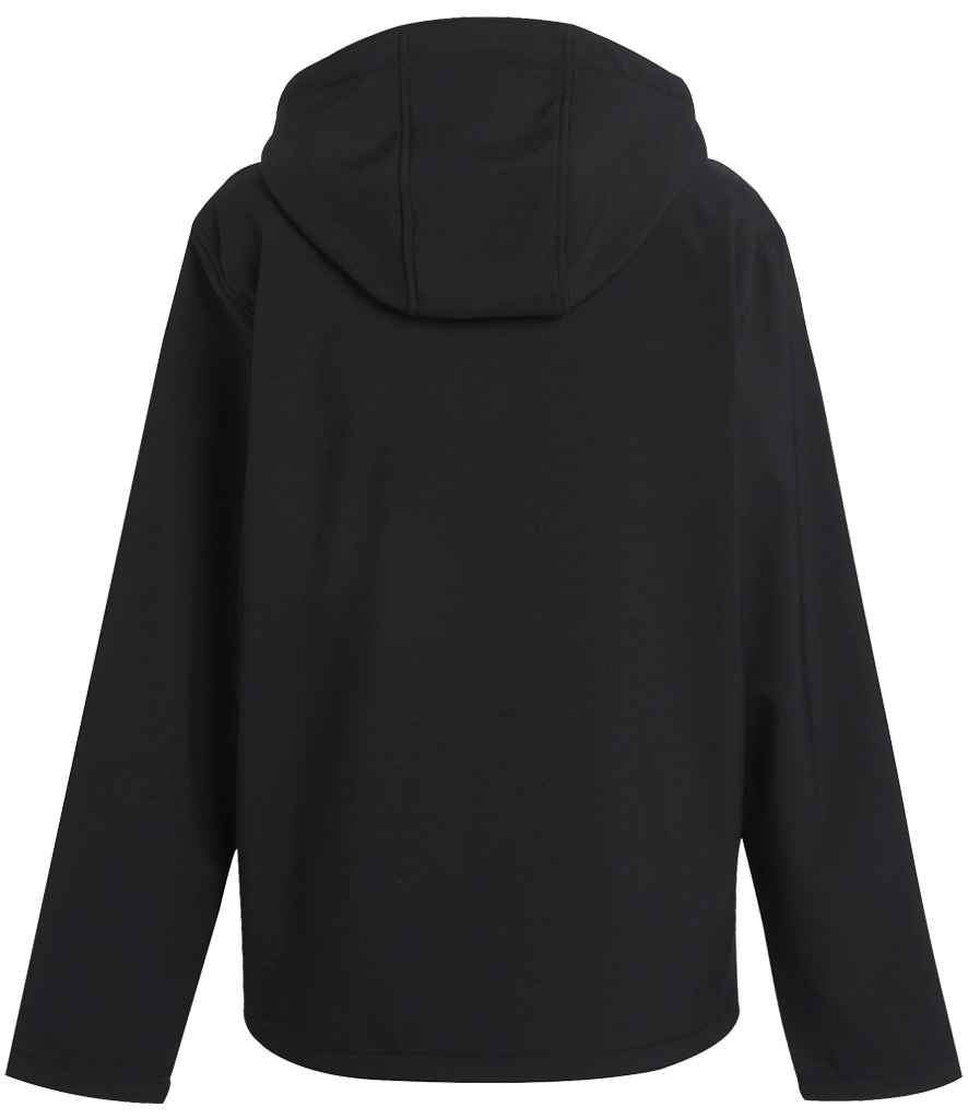 Regatta Navigate Two Layer Hooded Soft Shell Jacket - Black/Classic Red