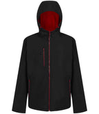 Regatta Navigate Two Layer Hooded Soft Shell Jacket - Black/Classic Red