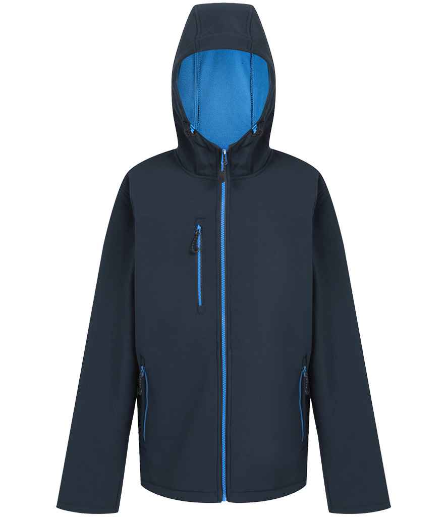 Regatta Navigate Two Layer Hooded Soft Shell Jacket - Navy/French Blue