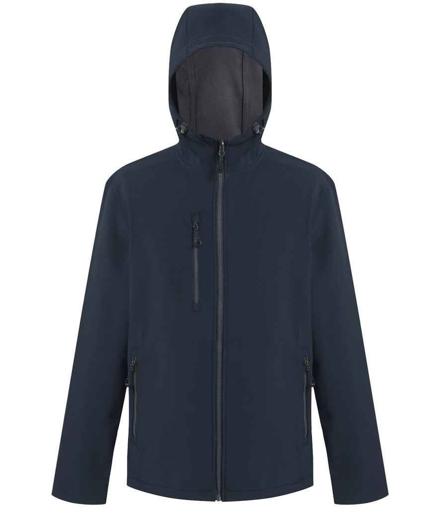 Regatta Navigate Two Layer Hooded Soft Shell Jacket - Navy/Seal Grey