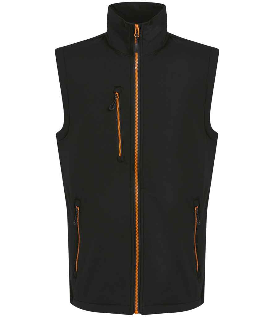 Regatta Navigate Two Layer Soft Shell Bodywarmer - Black/Orange Pop