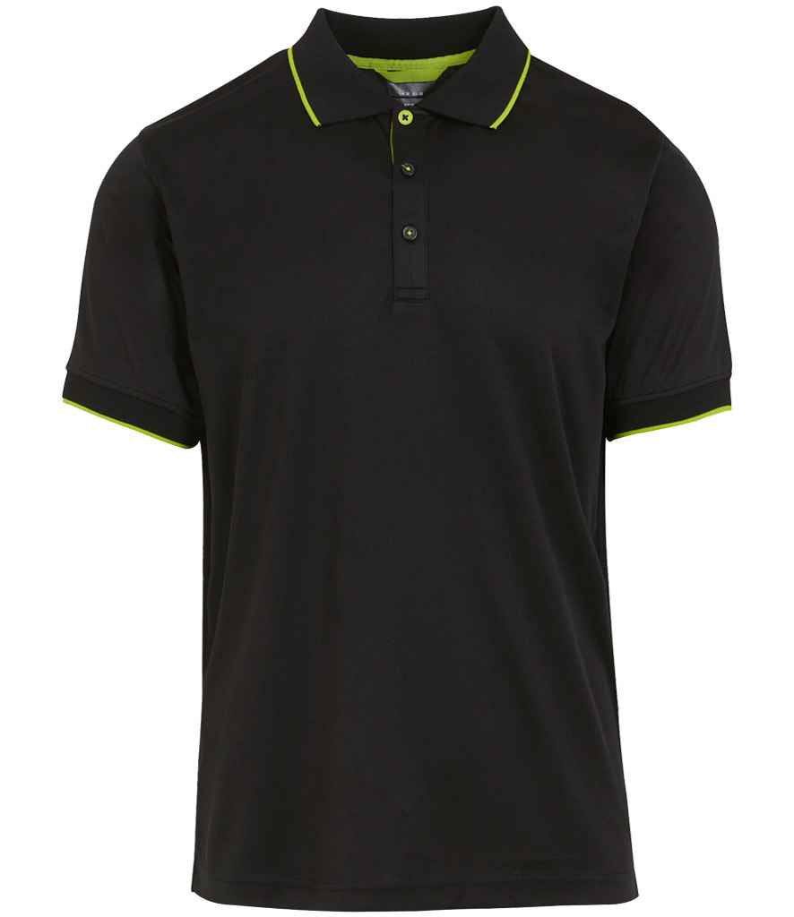 Regatta Navigate Polo Shirt - Black/Lime Green