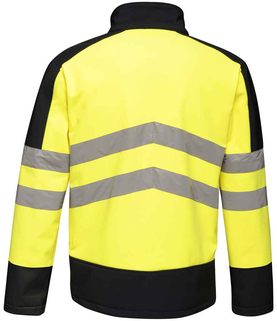 Regatta High Visibility Pro Soft Shell Jacket - Yellow/Navy