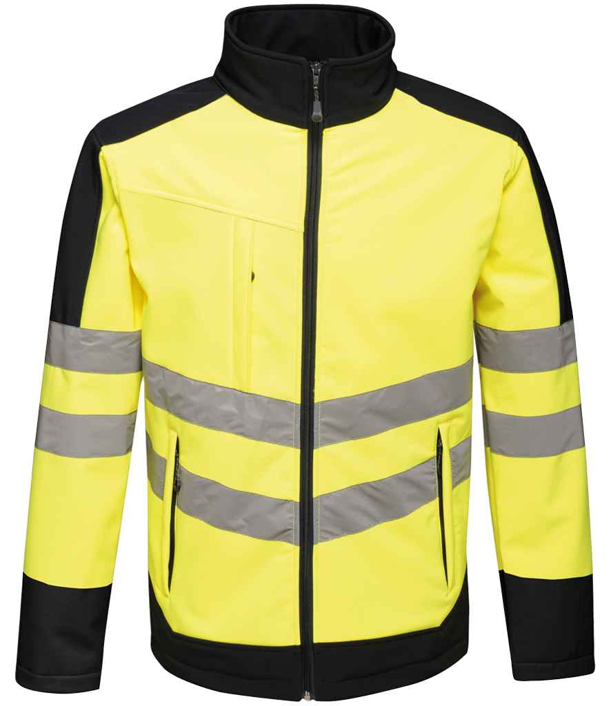Regatta High Visibility Pro Soft Shell Jacket - Yellow/Navy