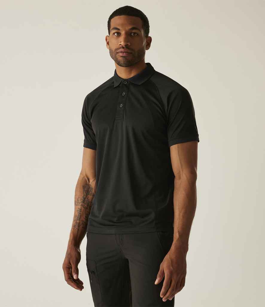 Regatta Coolweave Piqué Polo Shirt - Black
