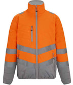 Regatta High Visibility Two Tone Thermal Baffle Jacket - Orange/Grey
