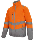 Regatta High Visibility Two Tone Thermal Baffle Jacket - Orange/Grey