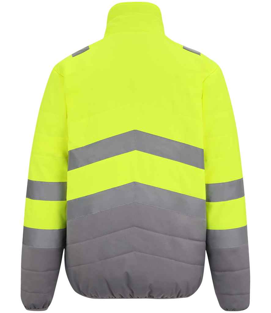 Regatta High Visibility Two Tone Thermal Baffle Jacket - Yellow/Grey