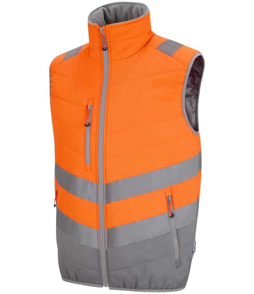 Regatta High Visibility Two Tone Thermal Baffle Bodywarmer - Orange/Grey