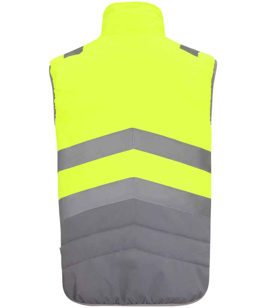 Regatta High Visibility Two Tone Thermal Baffle Bodywarmer - Yellow/Grey