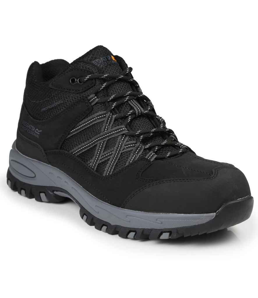 Regatta Safety Footwear Sandstone SB Safety Hikers - Black/Granite