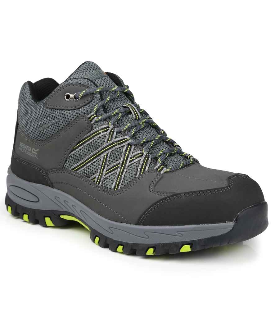 Regatta Safety Footwear Sandstone SB Safety Hikers - Briar/Lime Punch