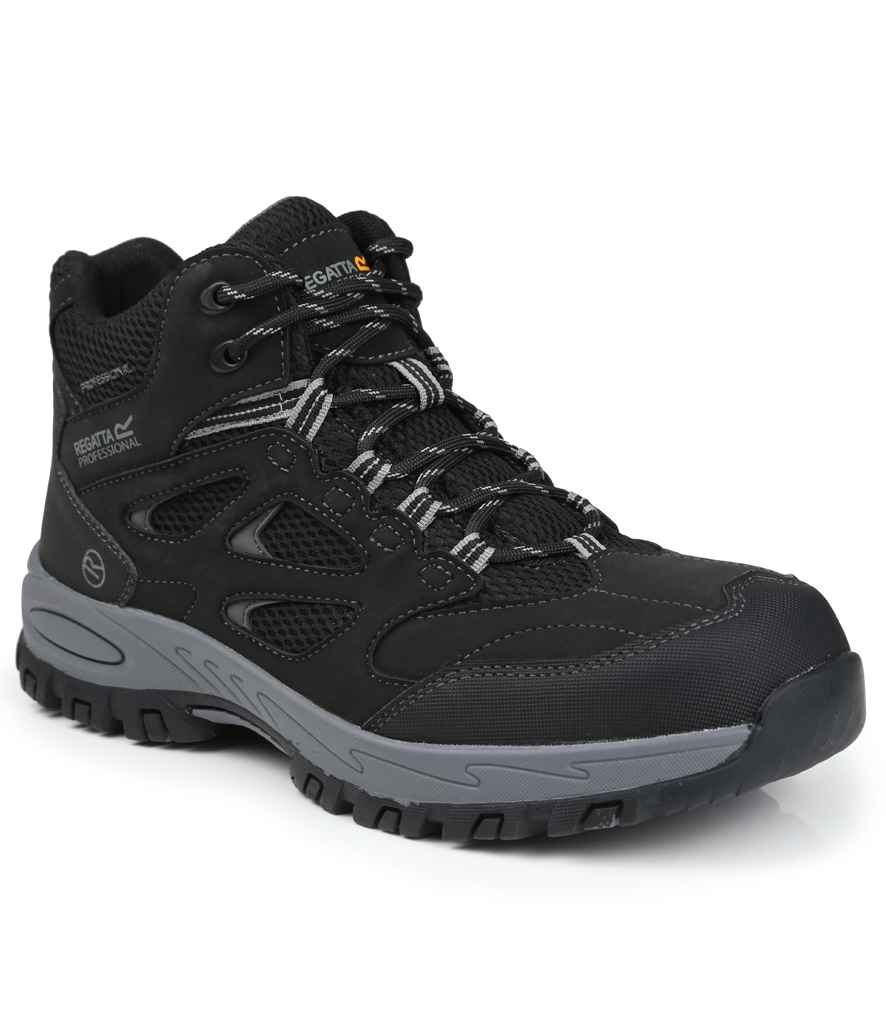 Regatta Safety Footwear Mudstone S1P Safety Hikers - Black/Granite