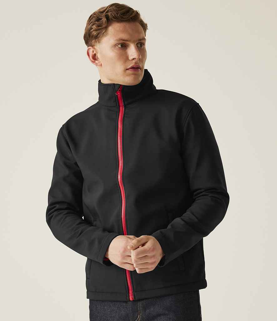 Regatta Ablaze Printable Soft Shell Jacket - Black/Classic Red