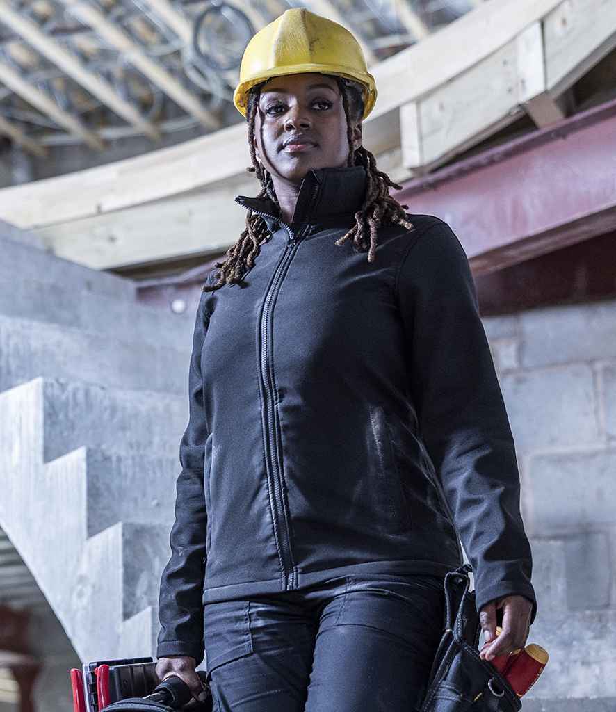 Regatta Ladies Ablaze Printable Soft Shell Jacket - Black/Black