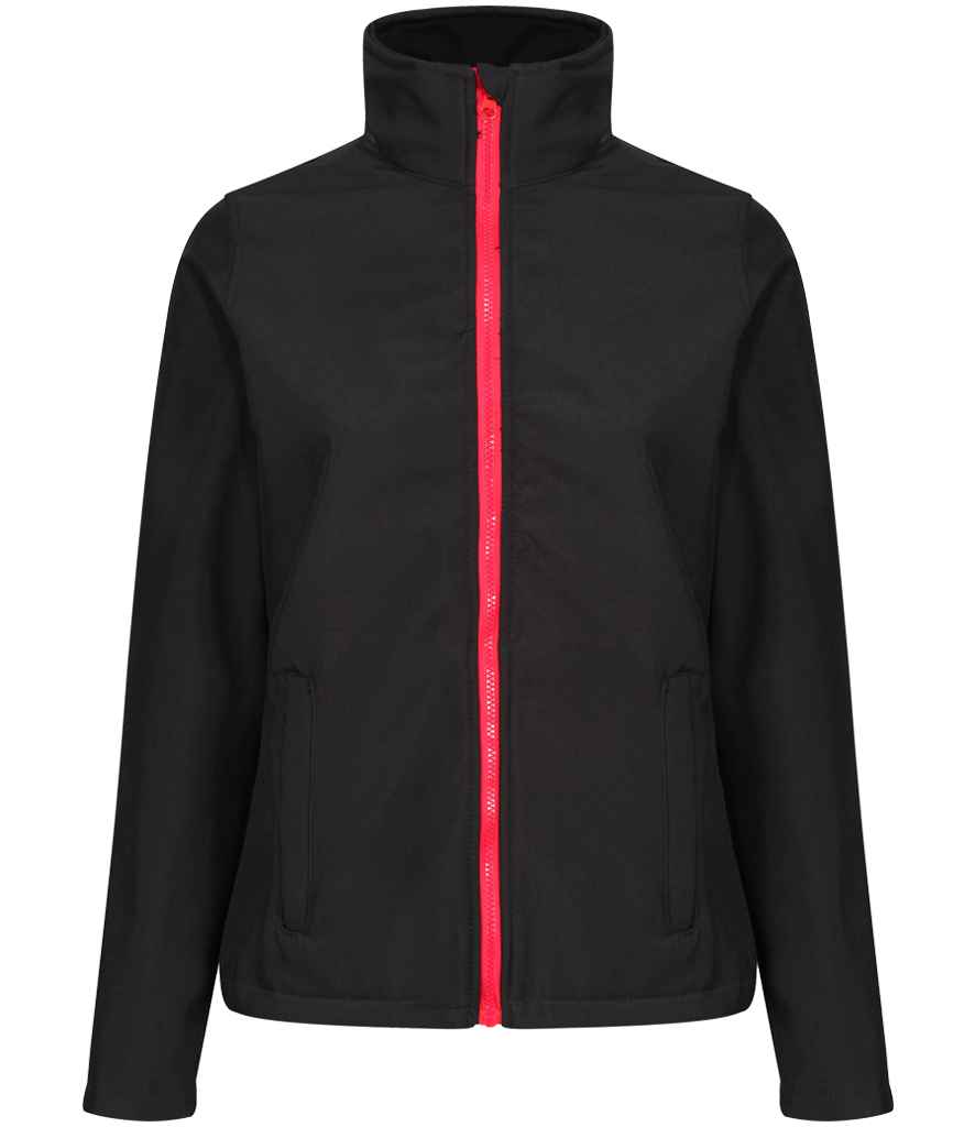 Regatta Ladies Ablaze Printable Soft Shell Jacket - Black/Classic Red