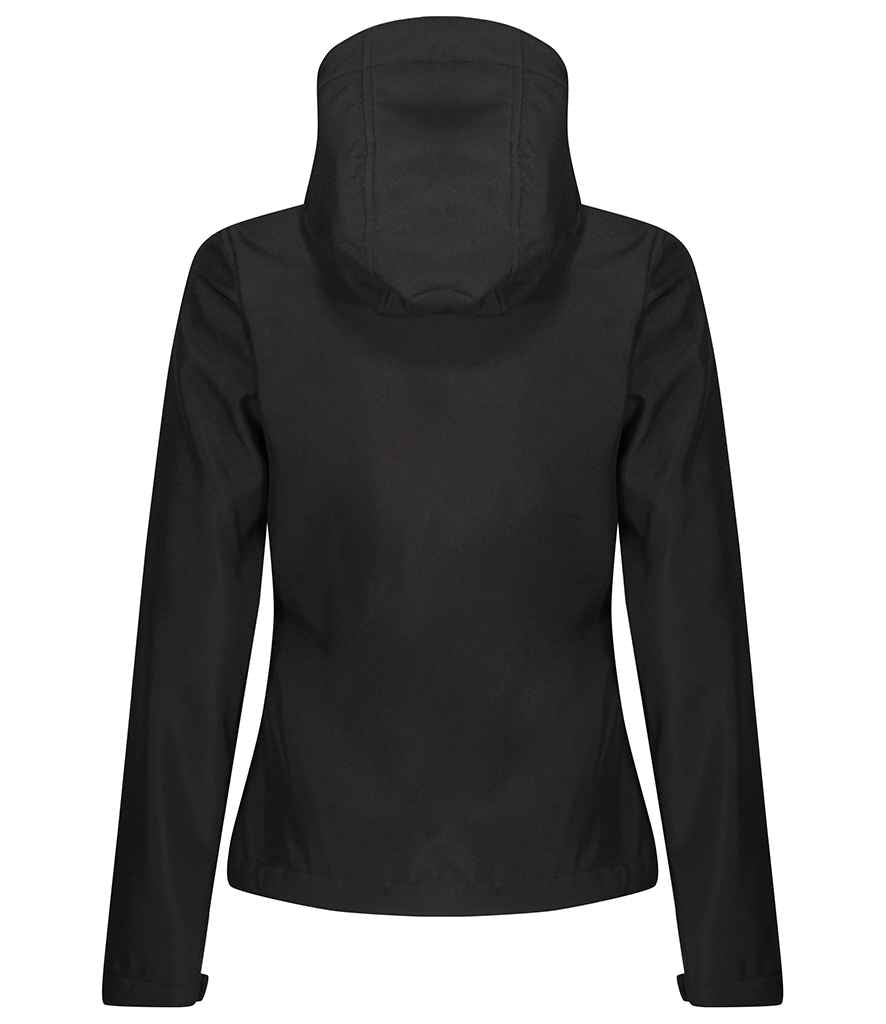 Regatta Ladies Venturer Three Layer Hooded Soft Shell Jacket - Black/Black