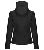 Regatta Ladies Venturer Three Layer Hooded Soft Shell Jacket - Black/Black