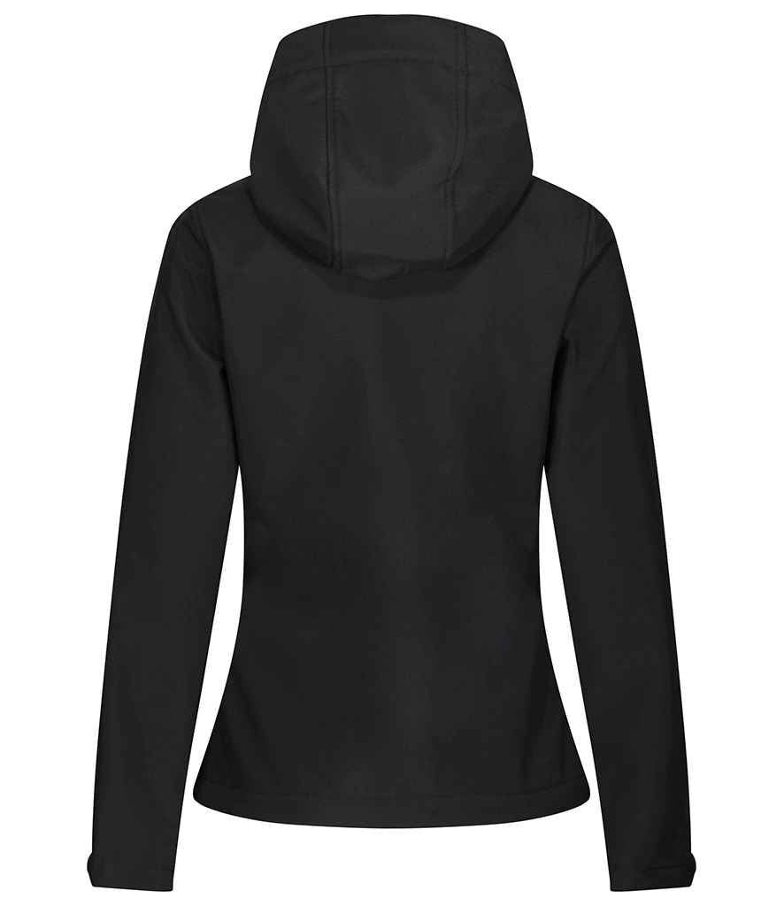 Regatta Ladies Venturer Three Layer Hooded Soft Shell Jacket - Black/Classic Red