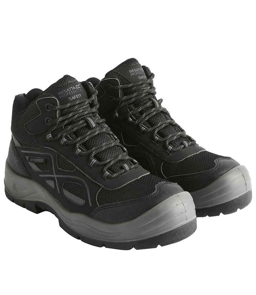 Regatta Safety Footwear Limestone Waterproof S6 Boots - Black/Granite