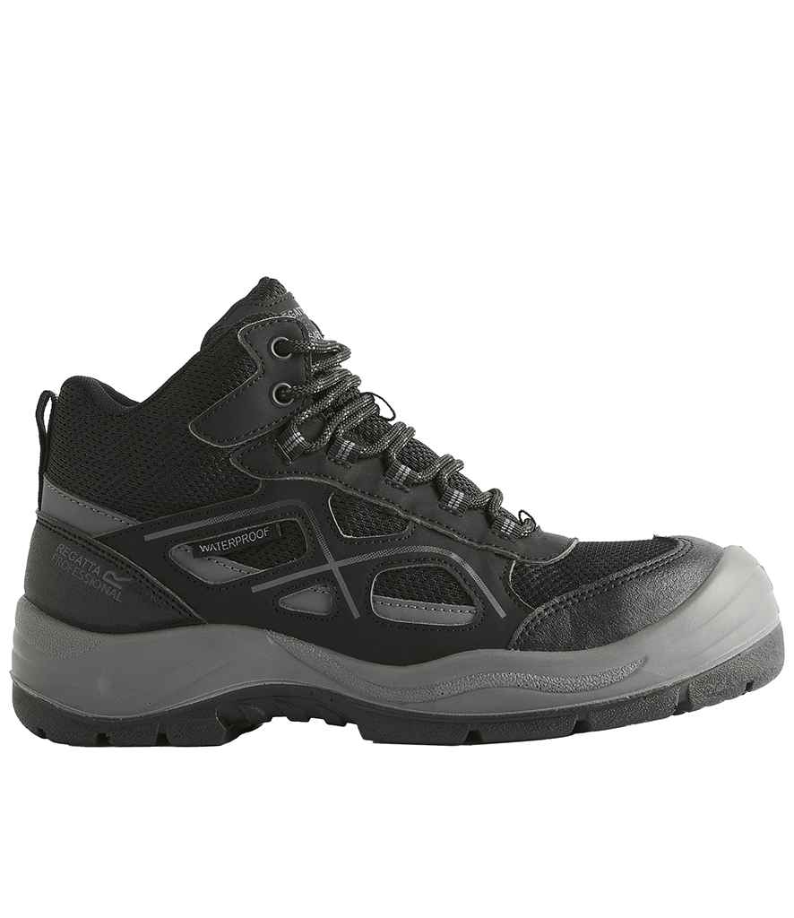Regatta Safety Footwear Limestone Waterproof S6 Boots - Black/Granite