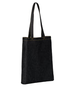 Denim ‘flat base’ shopper