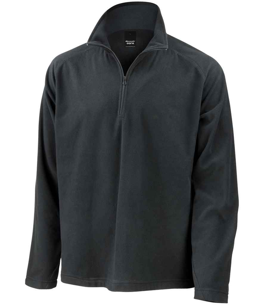 Result Core Zip Neck Micro Fleece - Black