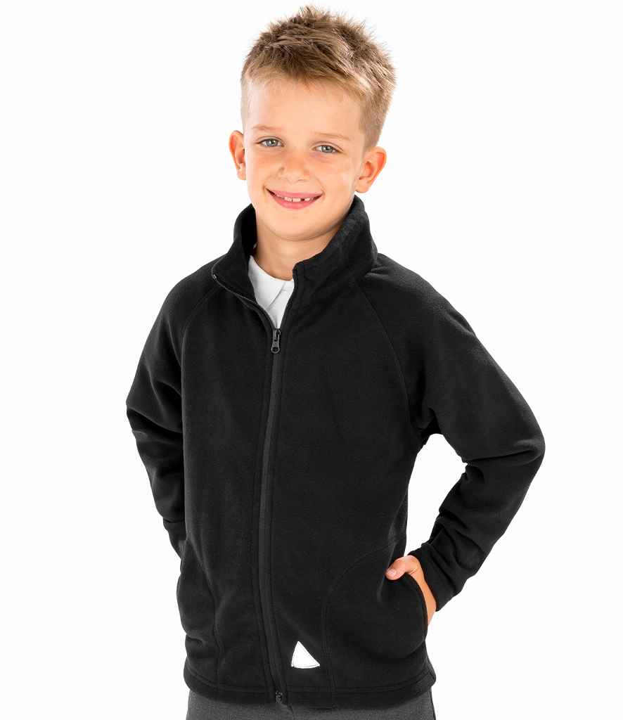 Result Core Kids/Youths Micro Fleece Jacket - Black