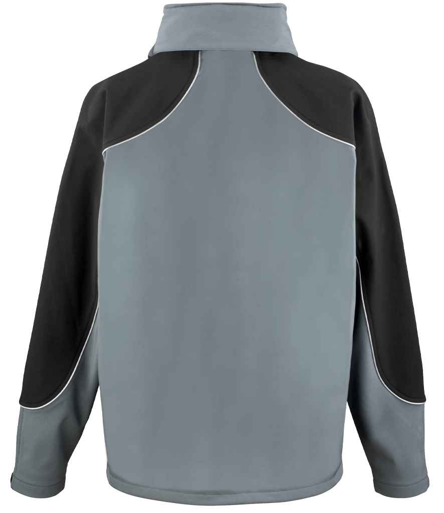 Result Work-Guard Hooded Soft Shell Jacket - Grey/Black