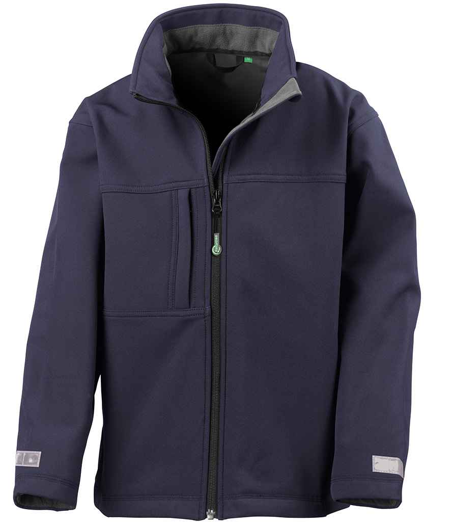Result Recycled Kids Classic Three Layer Soft Shell Jacket - Navy