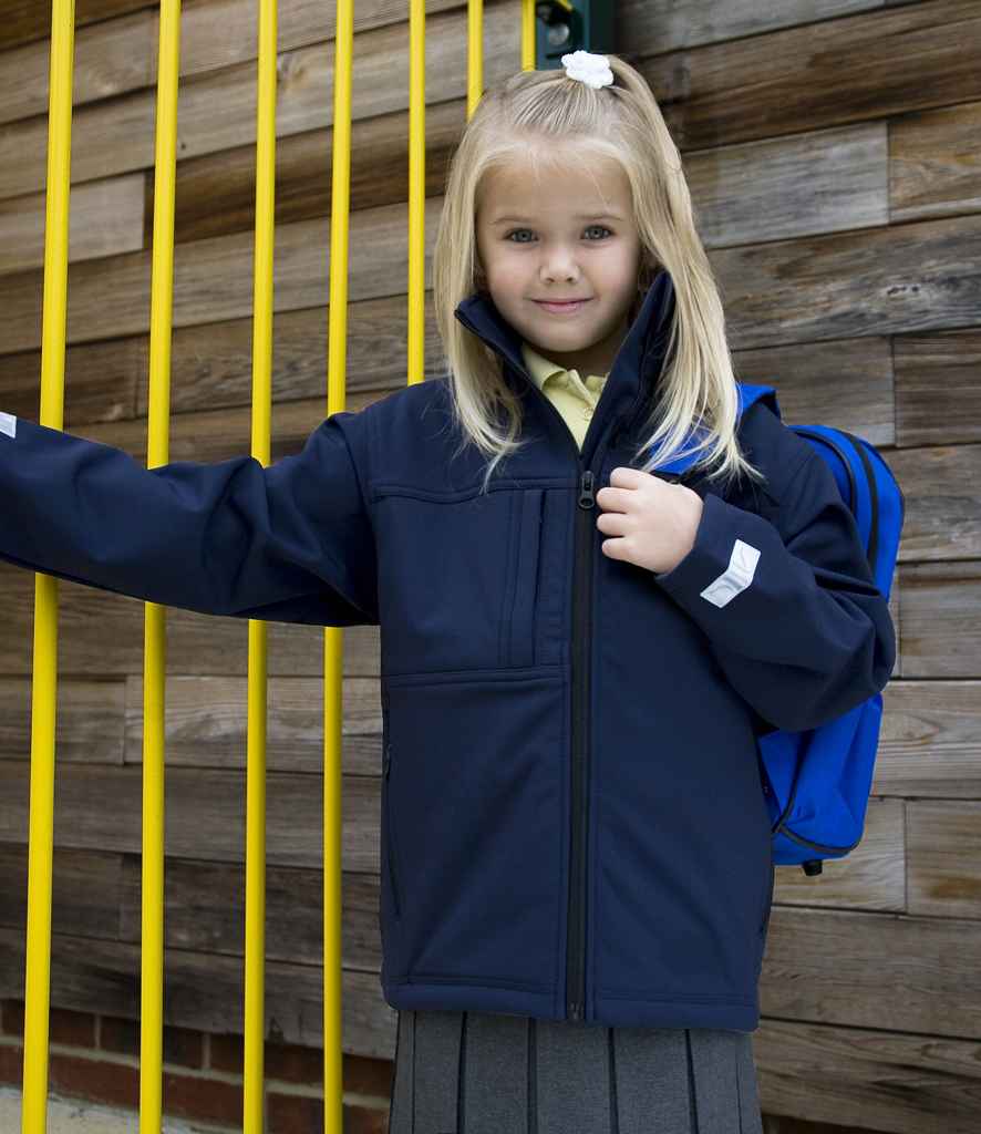 Result Recycled Kids Classic Three Layer Soft Shell Jacket - Navy