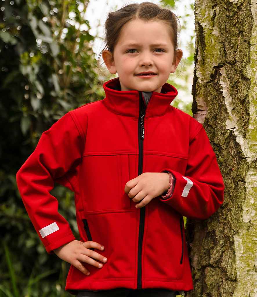 Result Recycled Kids Classic Three Layer Soft Shell Jacket - Red