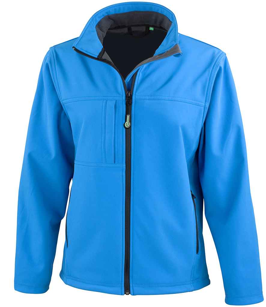 Result Recycled Ladies Classic Three Layer Soft Shell Jacket - Azure