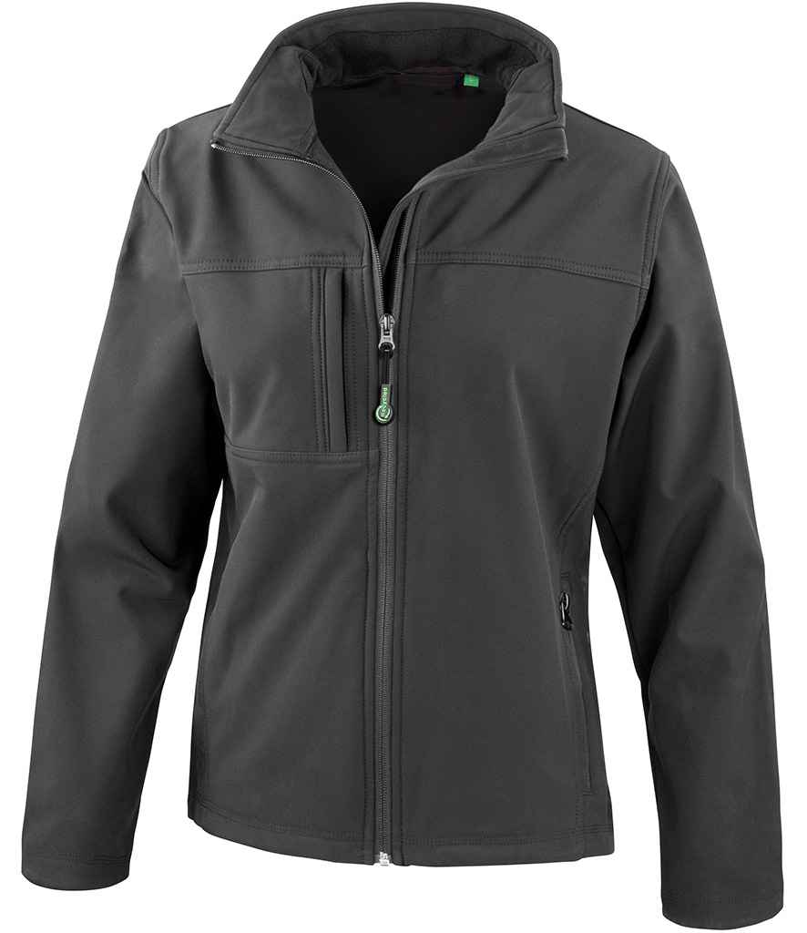 Result Recycled Ladies Classic Three Layer Soft Shell Jacket - Black