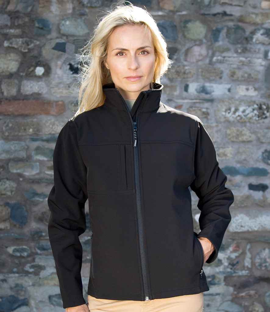 Result Recycled Ladies Classic Three Layer Soft Shell Jacket - Black