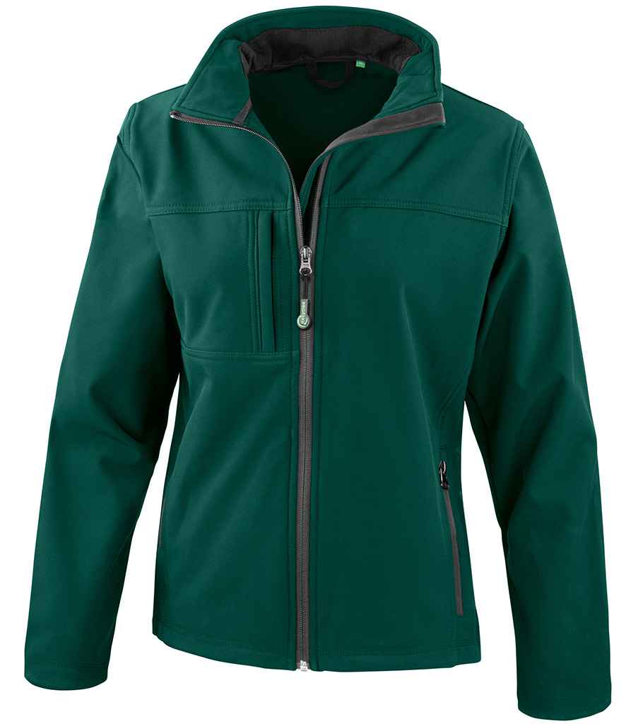 Result Recycled Ladies Classic Three Layer Soft Shell Jacket - Bottle Green