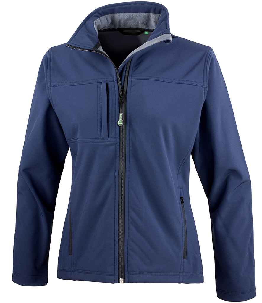 Result Recycled Ladies Classic Three Layer Soft Shell Jacket - Navy