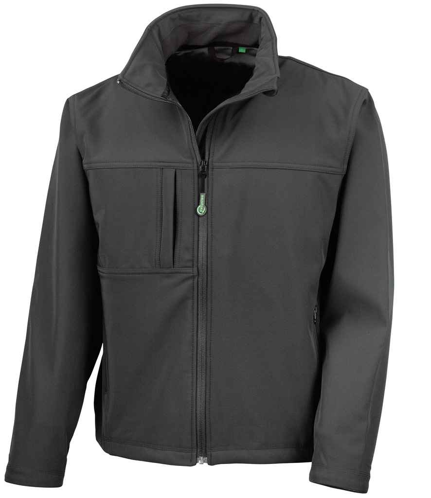 Result Recycled Classic Three Layer Soft Shell Jacket - Black