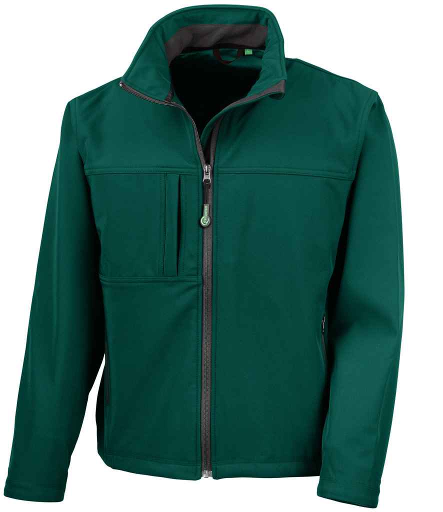 Result Recycled Classic Three Layer Soft Shell Jacket - Bottle Green