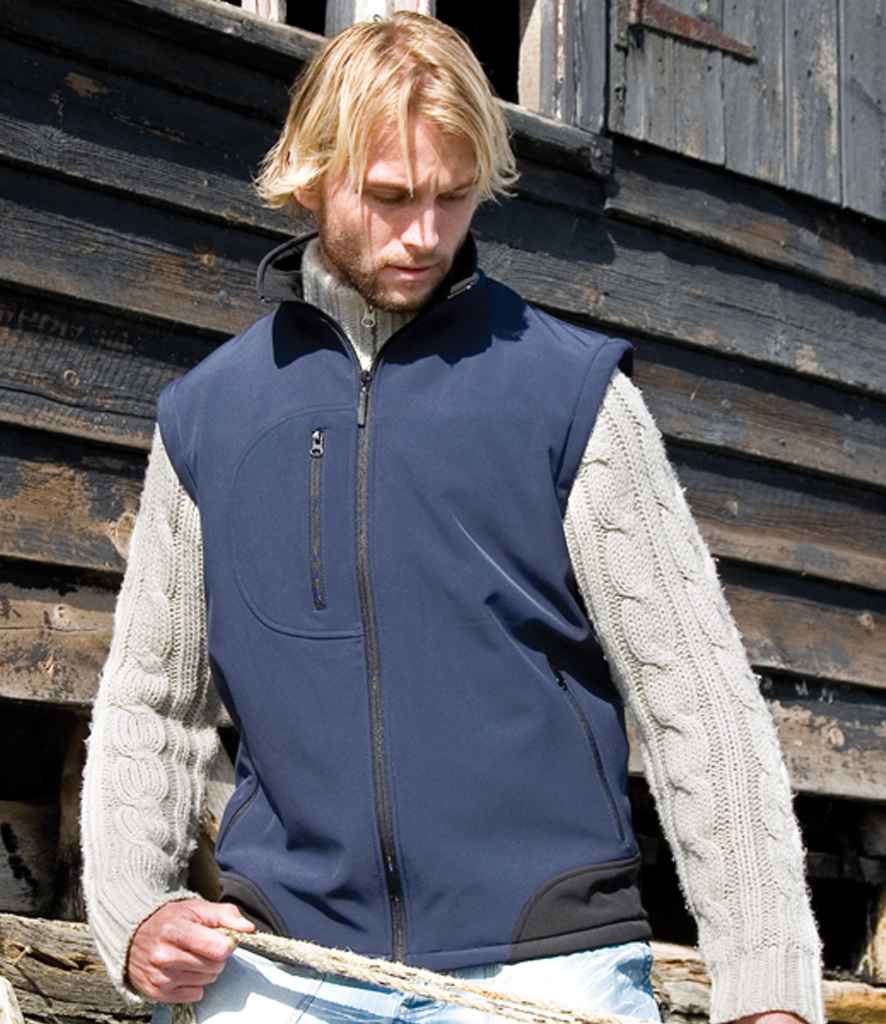 Result Recycled Soft Shell Bodywarmer - Navy/Black