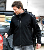Result Work-Guard Ripstop Soft Shell Jacket - Black/Black