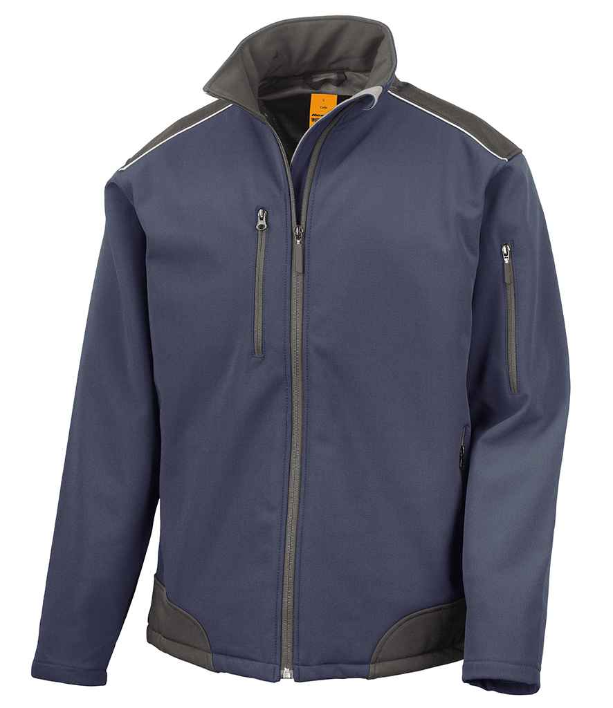 Result Work-Guard Ripstop Soft Shell Jacket - Navy/Black