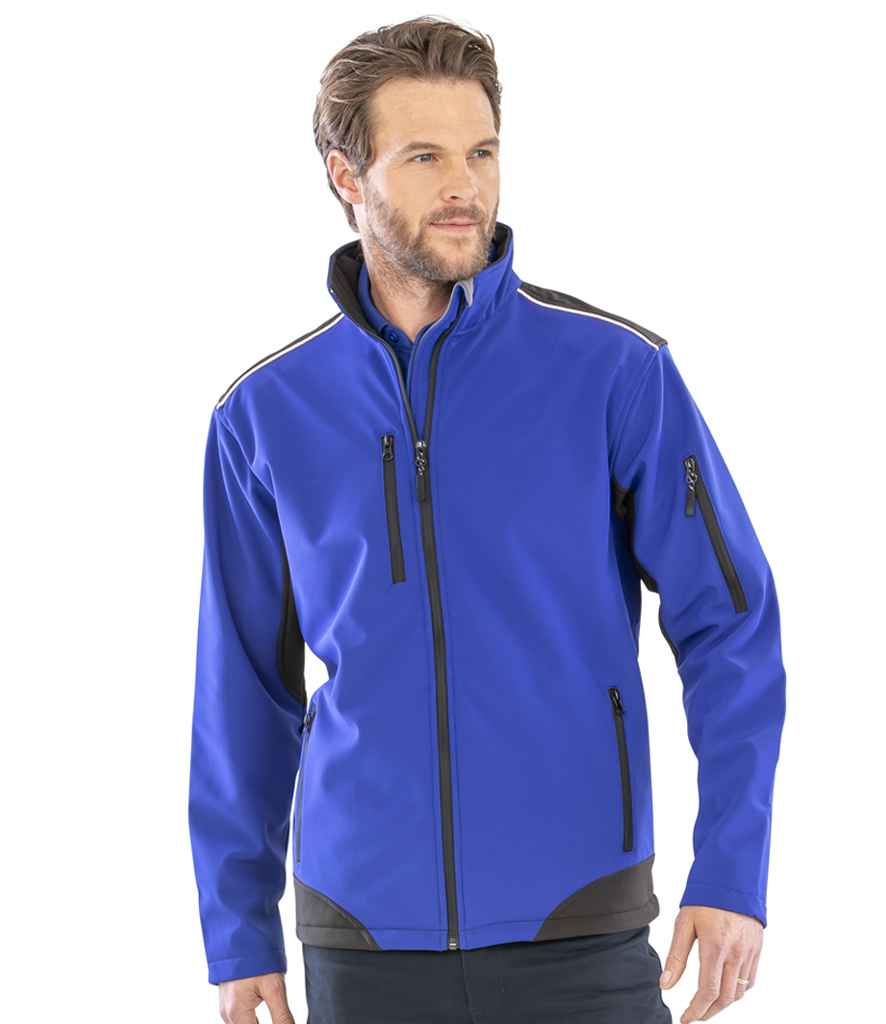 Result Work-Guard Ripstop Soft Shell Jacket - Royal Blue/Black