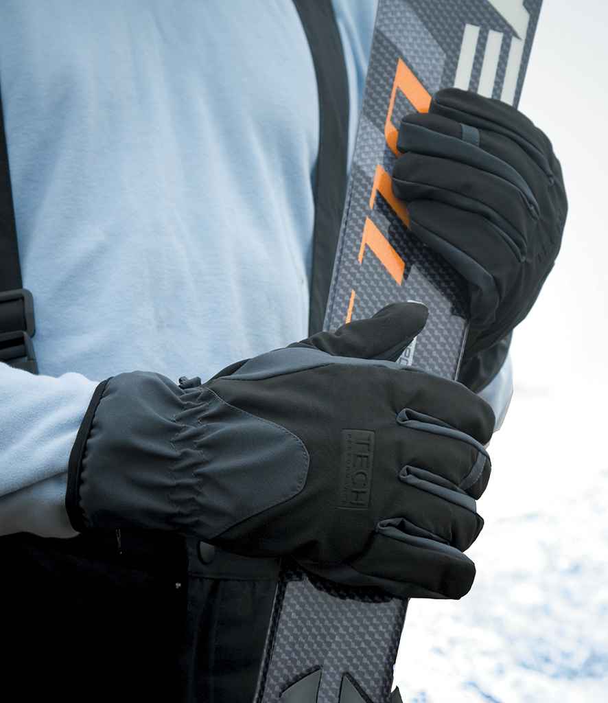 Result TECH Performance Sport Gloves - Black/Black