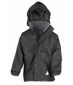 Result Recycled Kids/Youths Fleece Lined StormDri 6000 Jacket - Black/Grey