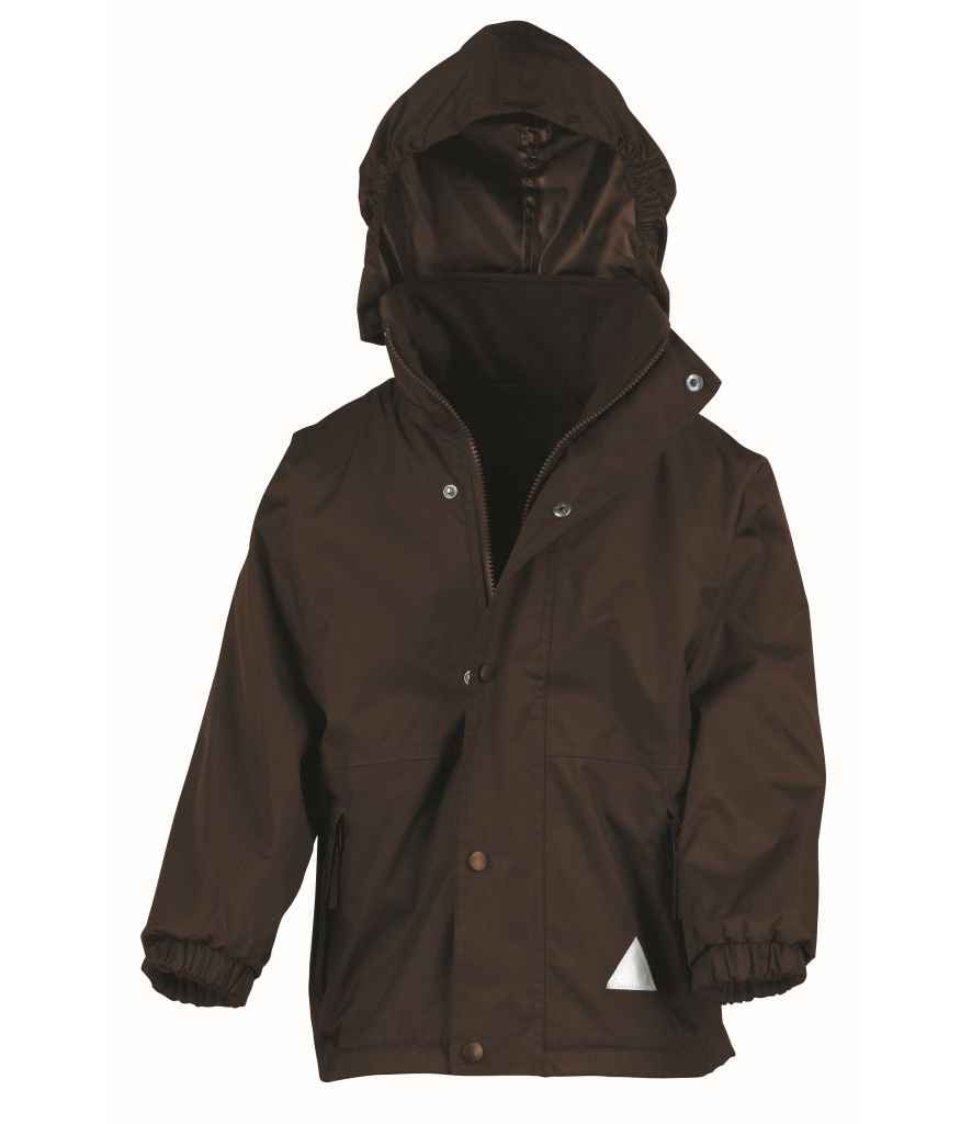 Result Recycled Kids/Youths Fleece Lined StormDri 6000 Jacket - Brown/Brown
