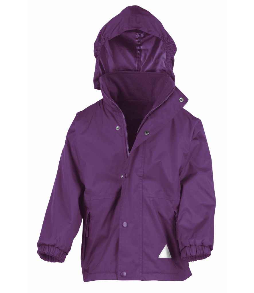 Result Recycled Kids/Youths Fleece Lined StormDri 6000 Jacket - Purple/Purple
