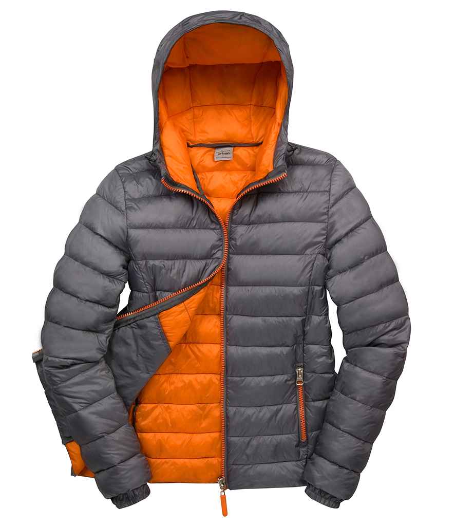 Result Urban Ladies Snow Bird Padded Jacket - Grey/Orange